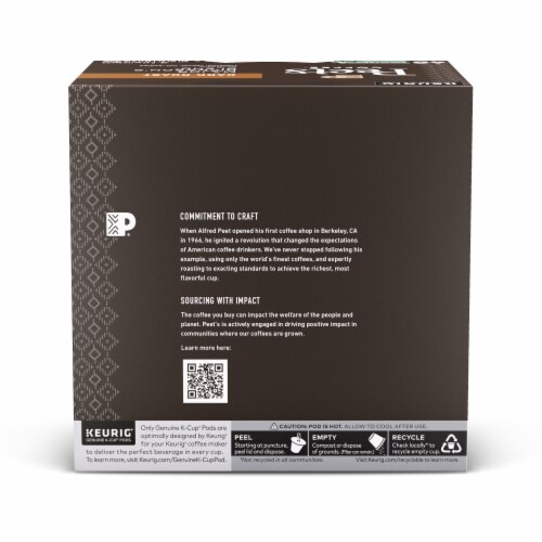 Peet's® Major Dickason's Blend® Dark Roast K-Cup Coffee Pods Perspective: back