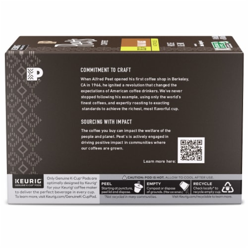 Peet's® Decaf House Blend Dark Roast K-Cup® Coffee Pods Perspective: back