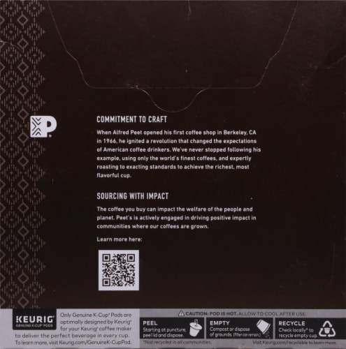 Peet's® French Roast Dark Roast K-Cup Coffee Pods Perspective: back