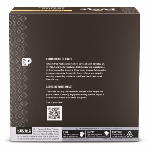 Peet's® Café Domingo® Medium Roast K-Cup Coffee Pods Perspective: back