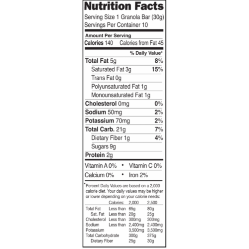 Sunbelt Bakery Chocolate Chip Chewy Granola Bars, 6 Boxes Perspective: back