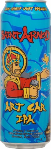 Saint Arnold Art Car IPA Beer Single Can Perspective: back