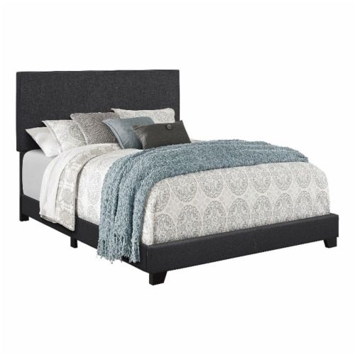 Dark gray deals bed frame