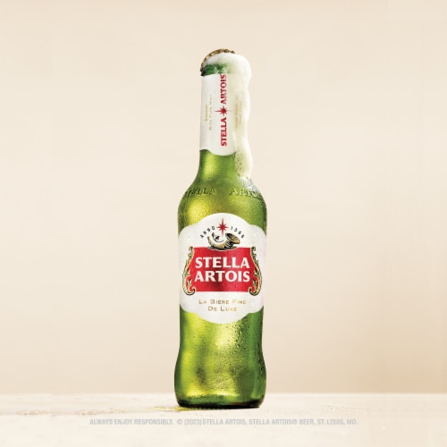 Stella Artois Belgian Style Lager Beer Perspective: back