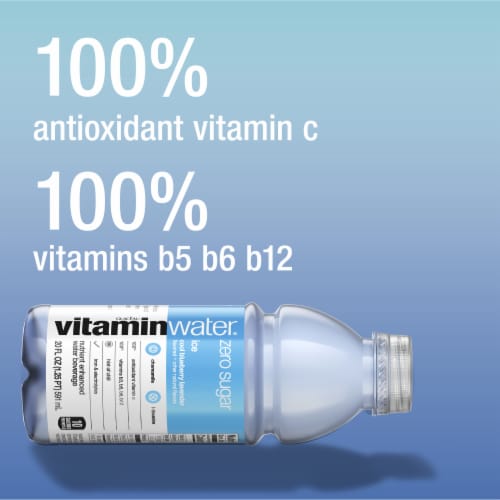 Vitaminwater® Zero Sugar Ice Cool Blueberry Lavender Flavored Bottled Water Perspective: back