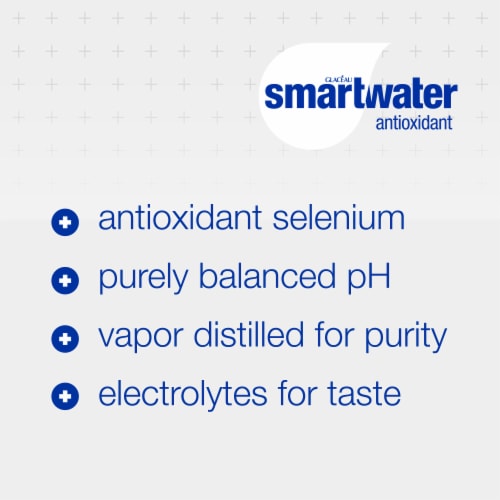 Smartwater Antioxidant Water Premium Vapor Distilled Electrolyte Water Bottles Perspective: back