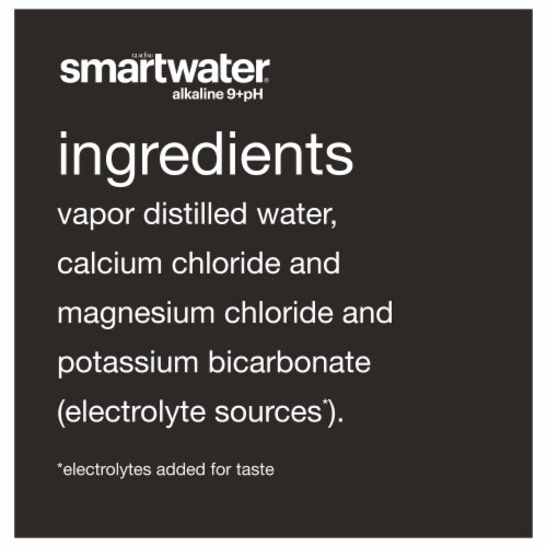 Smartwater® Alkaline Vapor Distilled Bottled Water Perspective: back