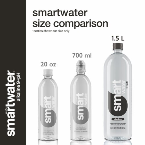 Glaceau Smartwater Alkaline Bottled Water Perspective: back