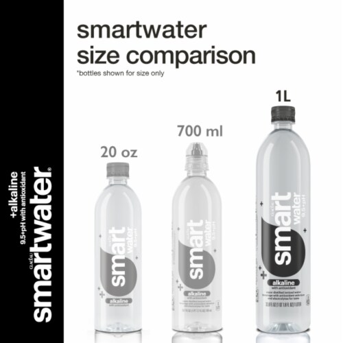 Smartwater® Alkaline Vapor Distilled Bottled Water Perspective: back