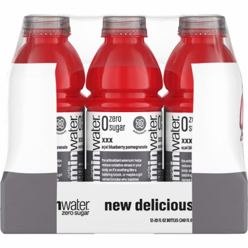Vitaminwater® Zero Sugar XXX Açai Blueberry Pomegranate Bottled Water Perspective: back