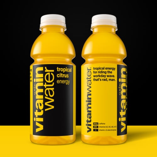 vitaminwater® Energy Tropical Citrus Flavored Bottled Water Beverages Perspective: back