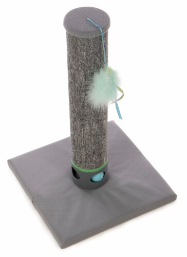 SmartyKat Playful Post Carpet Cat Scratching Post with Track Toy Base Perspective: back