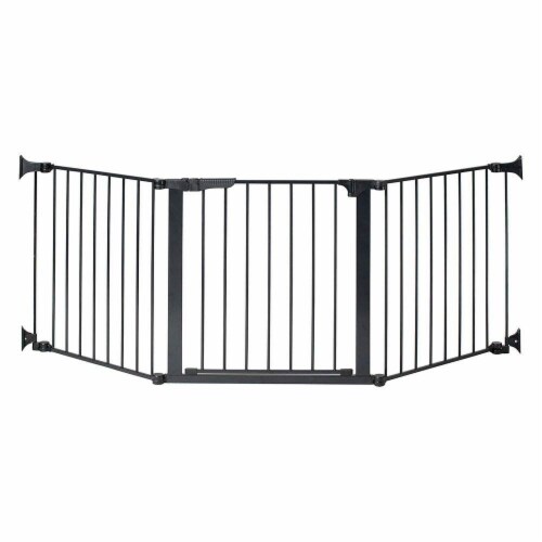 KidCo Custom Fit Auto Closing ConfigureGate Baby Gate with 24 Inch Door, Black Perspective: back