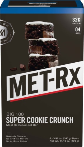 MET-Rx® Big 100 Super Cookie Crunch Meal Replacement Bars Perspective: back