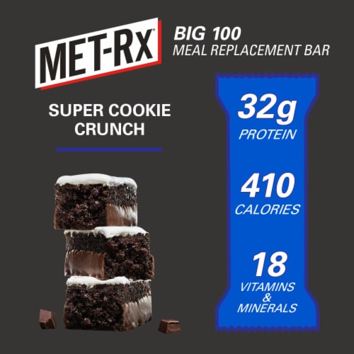 MET-Rx® Big 100 Super Cookie Crunch Protein Bars Perspective: back