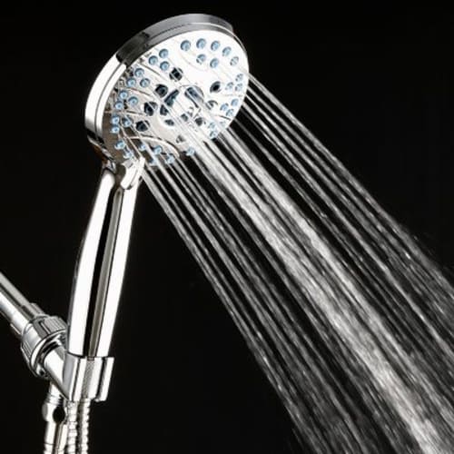 AquaCare GermShield Handheld Shower Head in Chrome Perspective: back