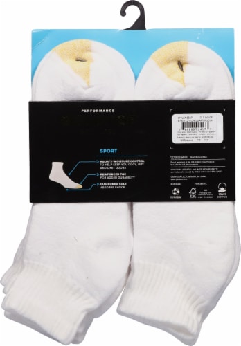 GOLDTOE® Men's Cotton Sport Quarter Socks - White Perspective: back