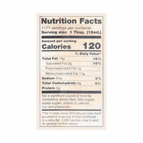 Napa Valley Naturals Organic Extra Virgin Olive Oil - Single Bulk Item - 35LB Perspective: back