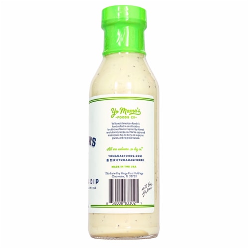 Yo Mama's Foods Keto Friendly Ranch Salad Dressing and Dip - Pack of (1) - Low Carb & Sodium Perspective: back
