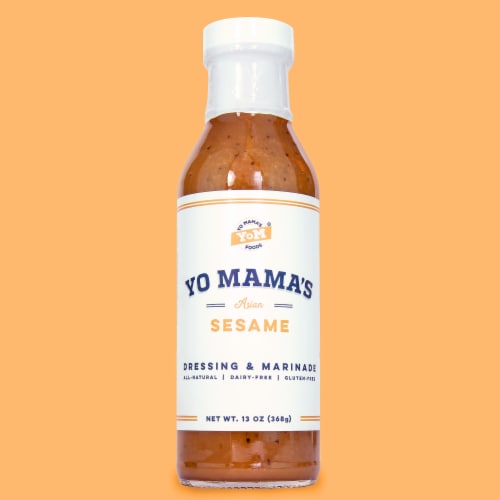 Yo Mama's Foods Natural Asian Sesame Dressing & Marinade - Pack of (1) - Low Carb, Low Sodium Perspective: back