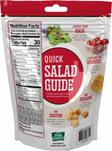 Fresh Gourmet® Italian Seasoned Croutons Perspective: back