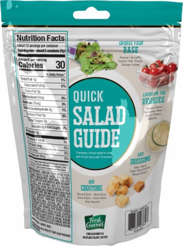 Fresh Gourmet® Classic Caesar Croutons Perspective: back