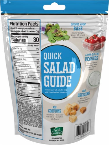 Fresh Gourmet® Country Ranch Croutons Perspective: back