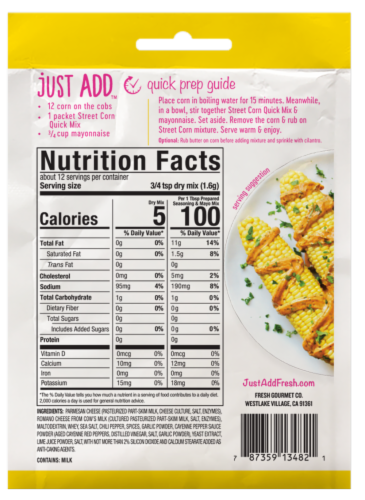 Just Add™ Street Corn Quick Mix Perspective: back