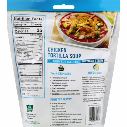 Fresh Gourmet® Lightly Salted Tortilla Strips Perspective: back