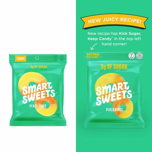 SmartSweets SMART SWEETS Peach Rings, 1.8 OZ (Pack of 4) Perspective: back