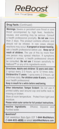 Reboost Throat Relief Spray - .68 oz Perspective: back