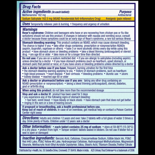 Azo Urinary Tract Defense Antibacterial Protection Perspective: back