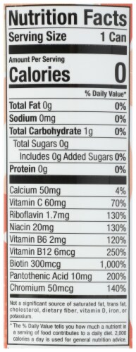 FitTea™ Zero Sugar Peach Mango Energy Drink Can Perspective: back
