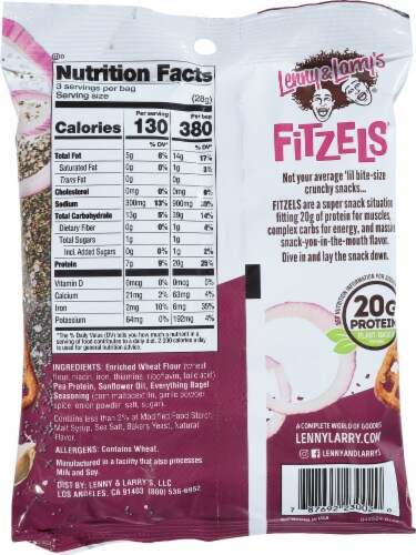 Lenny & Larry's® Fitzel's™ Protein Pretzels Everyting Bagel Perspective: back