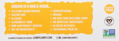 Lenny & Larry's® Cookie-fied® Peanut Butter Chocolate Chip Protein Bars Perspective: back