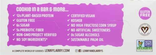 Lenny & Larry's® Cookies and Creme Cookie-Fied® Protein Bars Perspective: back