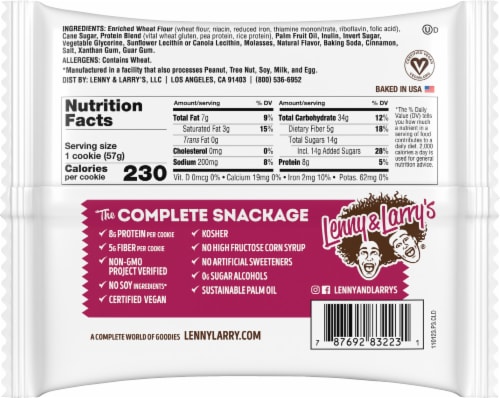 Lenny & Larry's® Snickerdoodle Complete Cookie® Perspective: back