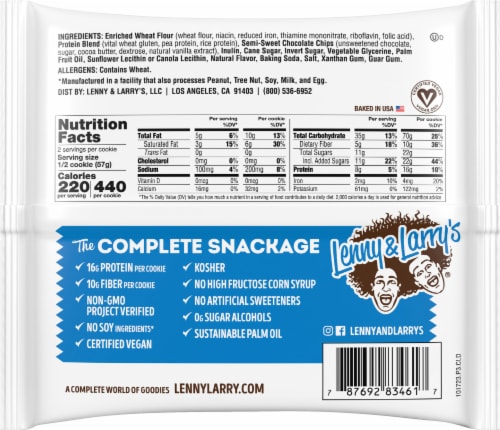 Lenny & Larry's® Chocolate Chip Cookie Perspective: back
