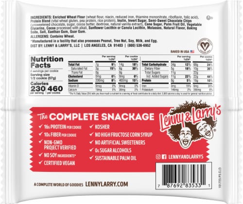 Lenny & Larry's® Double Chocolate Chip Cookie Perspective: back