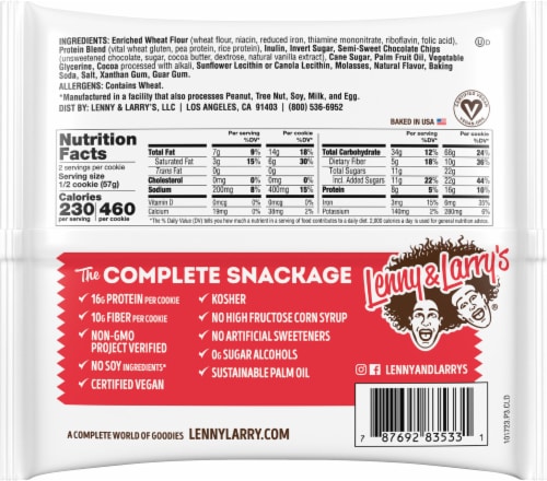Lenny & Larry's® Double Chocolate Chip Cookie Perspective: back