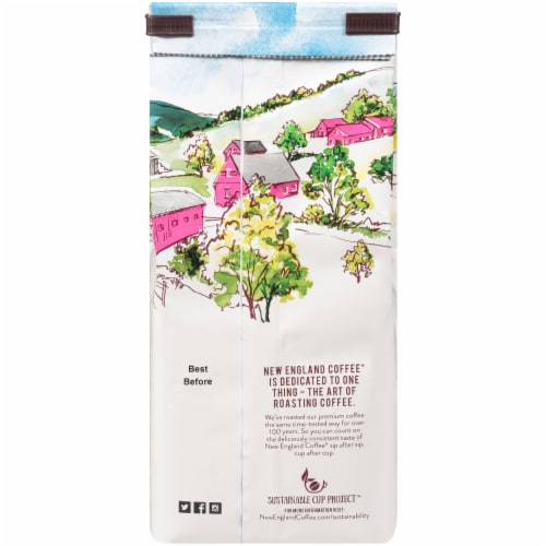 New England Coffee® Donut Shop Blend Light Roast Ground Coffee Perspective: back