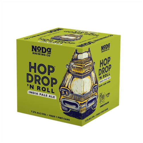 NoDa® Brewing Company Hop® Drop 'n Roll IPA Craft Beer Perspective: back