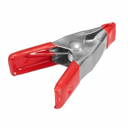 Wideskall 2  inch Mini Metal Spring Clamps w/ Red Rubber Tips Clips (Pack of 12) Perspective: back