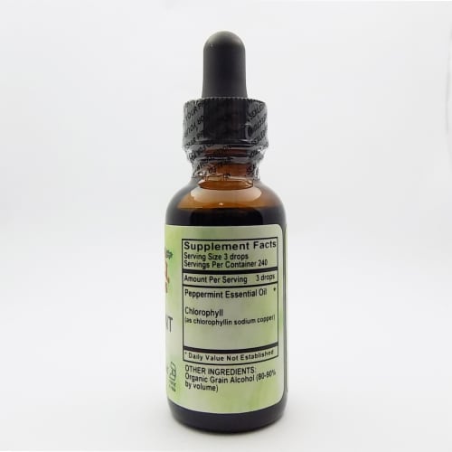 Holly Hill Health Foods, Peppermint Spirits (with Chlorophyll), 1 Ounce Perspective: back