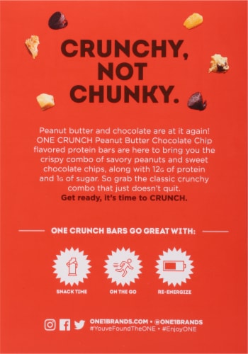 ONE BAR Peanut Butter Chocolate Chip Protein Bars Perspective: back