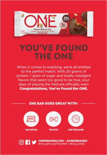 ONE Bar Peanut Butter Cup Protein Bars Perspective: back
