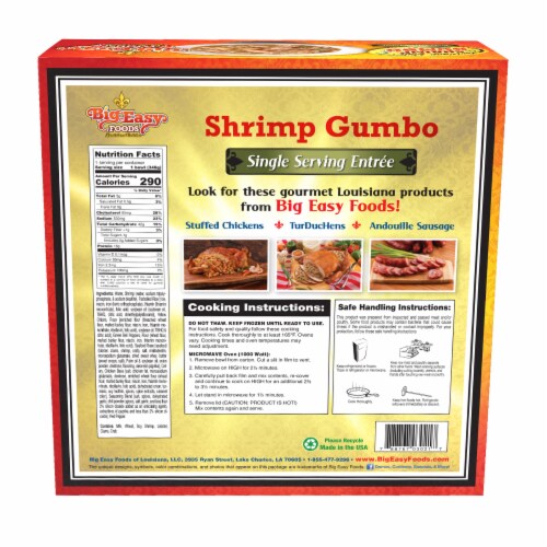 Big Easy Foods Shrimp Gumbo Single Serve Entree, 12 oz - Ralphs