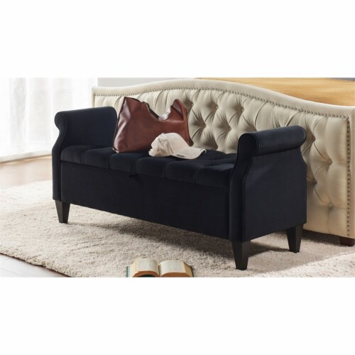 Rolled arm bench with back hotsell