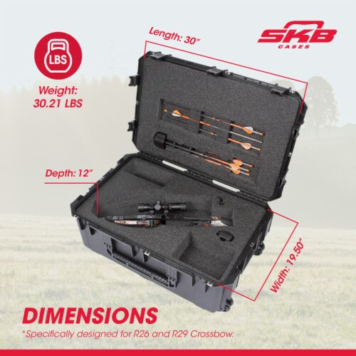SKB iSeries Ravin R26 and R29 Heavy Duty Military Grade Crossbow Case, Black Perspective: back