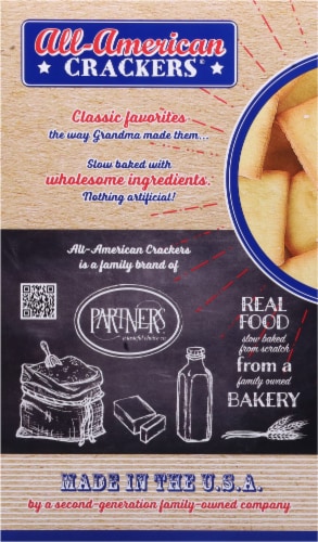 Partners Crispy Cornbread All-American Crackers® Perspective: back